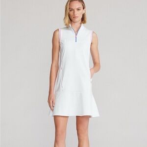 Ralph Lauren White Top with Blue Trim. Rlx